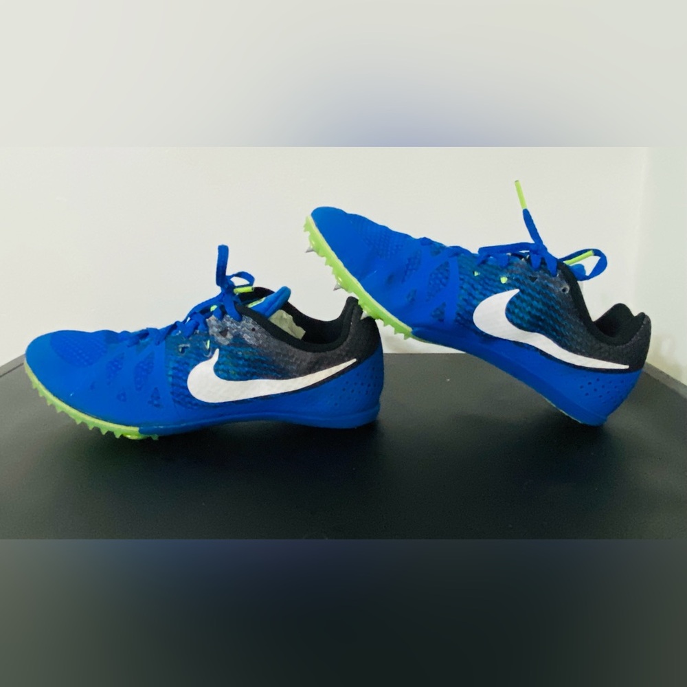 Nike Blue and Green Track spikes for Performance